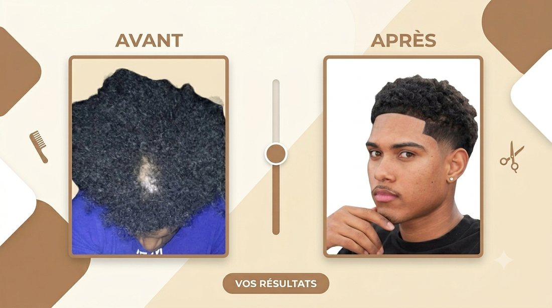 Avant / après — résultat capillaire 4